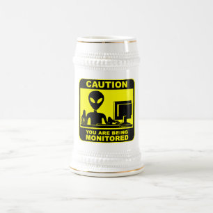 Chope À Bière Précaution ! vous êtes surveillés