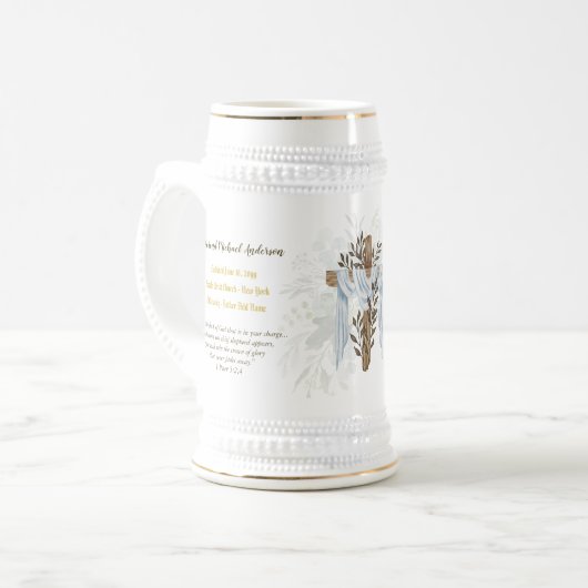 Chope À Bière Prêtre nouvellement ordonné Pasteur Deacon Ministr (Devant gauche)