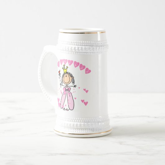 Chope À Bière Princesse de coeurs (Devant gauche)