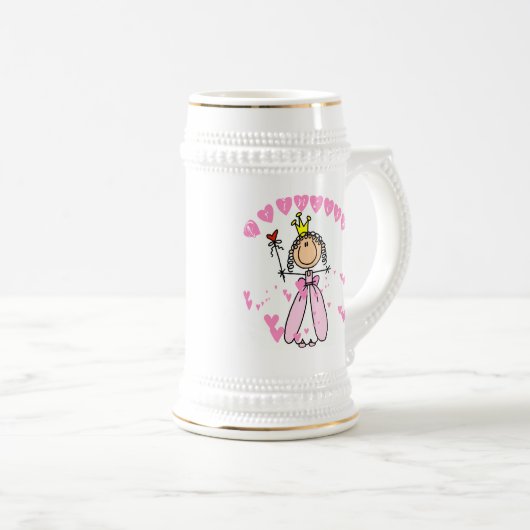 Chope À Bière Princesse de coeurs (Devant droit)