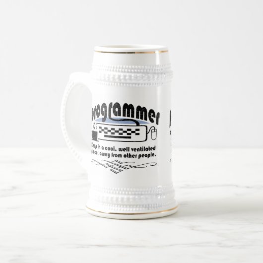 Chope À Bière Programmeur drôle (Devant gauche)