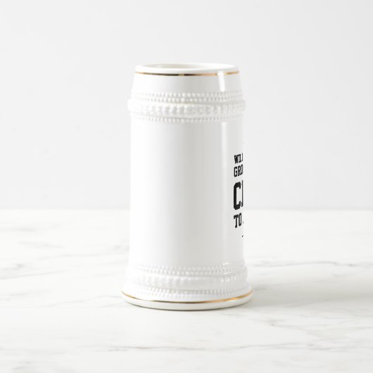 Chope À Bière Proposition de Groomsman Chug pour accepter Mariag (Centre)