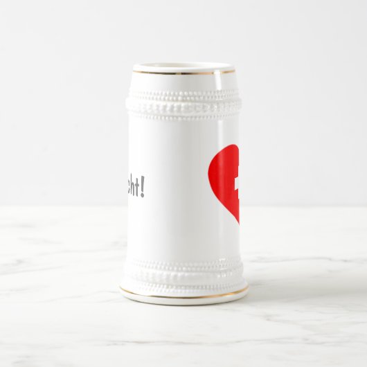 Chope À Bière Proscht ! Dégustation suisse avec drapeau (Centre)