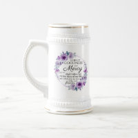 Psaume 23:6 Inspirationnel Bible Verse Floral Viol