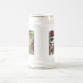 Chope À Bière Psychédélique Mardi Gras Masques Plumes Bière Stei (Centre)