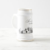 Chope À Bière Raleigh Personnalisée Skyline Beer Stein (Devant gauche)