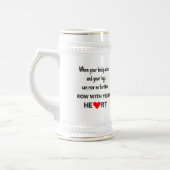 Chope À Bière Rangez avec votre coeur (Gauche)