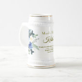 Chope À Bière Ranunculus Anemone Blue Rose Maid of Honor Favor (Devant gauche)