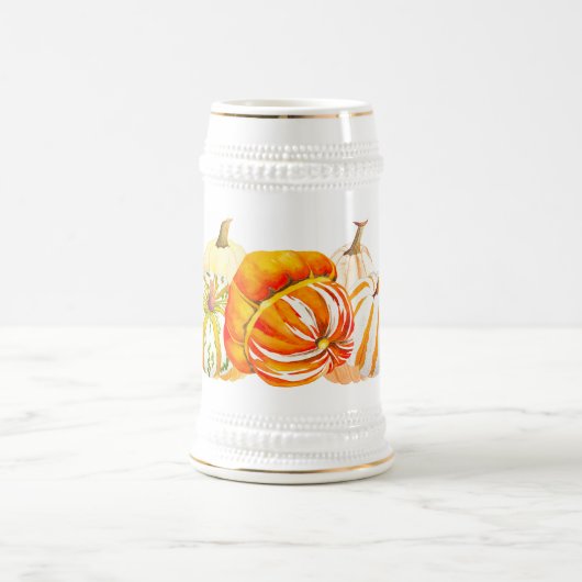 Chope À Bière Récolte citrouille sur un Stein (Centre)