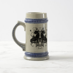 Chope À Bière Réélaboration de lions vintage avec des volutes