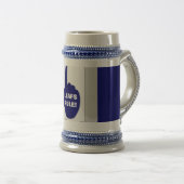 CHOPE À BIÈRE RÈGLE BLEUE ET BLANCHE (Devant droit)