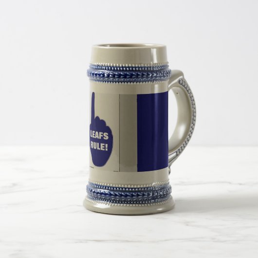 CHOPE À BIÈRE RÈGLE BLEUE ET BLANCHE (Devant droit)