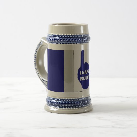 CHOPE À BIÈRE RÈGLE BLEUE ET BLANCHE (Devant gauche)