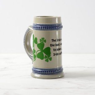 Chope À Bière Remède pour dessaouler, café irlandais, trèfle, tr