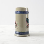 Chope À Bière Respect patriotique, Aigle sur grand drapeau améri (Centre)