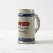 Chope À Bière Retraité : Adieu Tension Bonjour Pension (Devant droit)