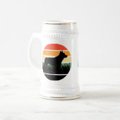 Chope À Bière Retro Corgi Sunset (Devant gauche)