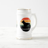 Chope À Bière Retro Corgi Sunset (Devant droit)