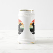Chope À Bière Retro Corgi Sunset (Centre)