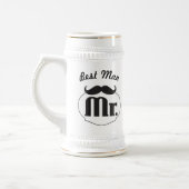 Chope À Bière Retro Funny Mr Mustache Best Man (Gauche)