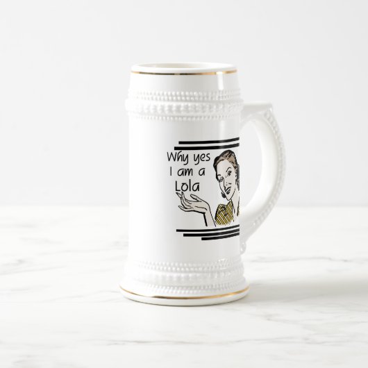 Chope À Bière Rétro T-shirts et cadeaux de Lola (Devant droit)