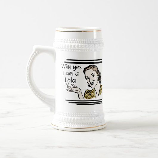 Chope À Bière Rétro T-shirts et cadeaux de Lola (Gauche)