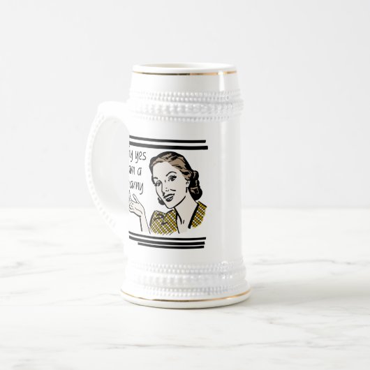 Chope À Bière Rétro T-shirts et cadeaux de mamie (Devant gauche)