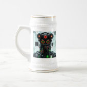 Chope À Bière Robot 5 blanc stein or trim (Gauche)