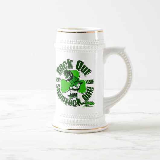 Chope À Bière Roche avec votre shamrock ! (Droite)