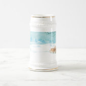 Chope À Bière Roe Deer hiver paysage de forêt enneigée (Centre)