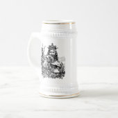 Chope À Bière Roi de la bière gravée Stein (Devant gauche)
