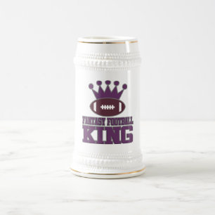 Chope À Bière Roi du football d'imaginaire