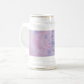 Chope À Bière Rose brillant art Abstrait (Devant gauche)