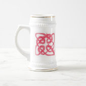 Chope À Bière ROSE CELTIC KNOT Stein Blanc & Or (Gauche)