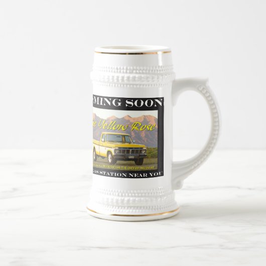 Chope À Bière Rose jaune II (gaucher) (Droite)