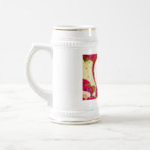 Chope À Bière Roses et cadre cardiaque Ajouter votre photo (Gauche)