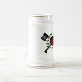 Chope À Bière Rouge/anarchie communistes de tête de peau de (Centre)