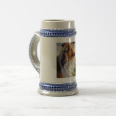 Chope À Bière Rough Collie Chien (Devant gauche)