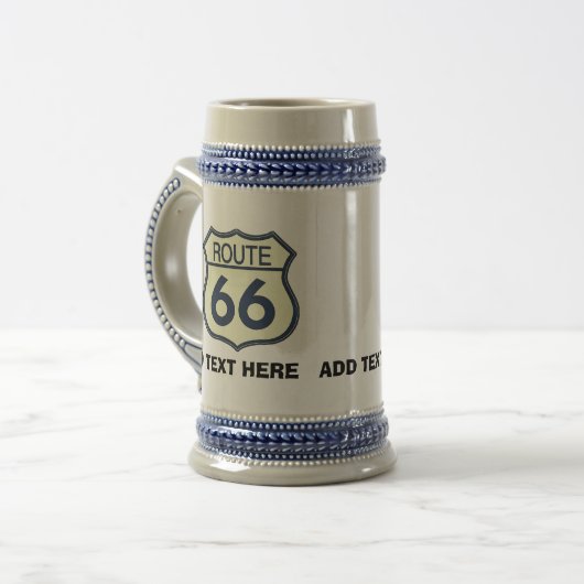 Chope À Bière Route 66 Pirate Mug, (Devant gauche)