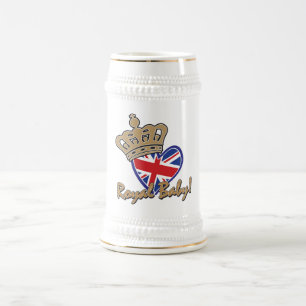 Chope À Bière Royal Baby UK Heart Flag