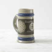 Chope À Bière Ruban de fleurs blanches par Kenneth Yoncich Modèl (Devant gauche)