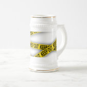 Chope À Bière Ruban de police 3d interdisant l'accès (Devant droit)