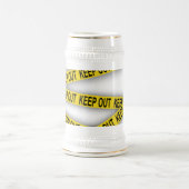 Chope À Bière Ruban de police 3d interdisant l'accès (Centre)