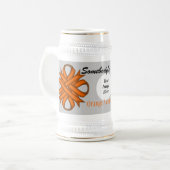 Chope À Bière Ruban de trèfle orange Tmpl par Kenneth Yoncich (Devant gauche)