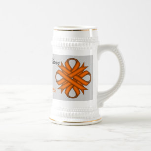 Chope À Bière Ruban de trèfle orange Tmpl par Kenneth Yoncich
