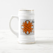 Chope À Bière Ruban de trèfle orange Tmpl par Kenneth Yoncich (Gauche)