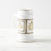 Chope À Bière Ruée d'or masonique (Devant gauche)