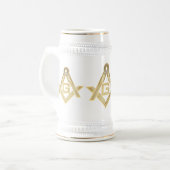 Chope À Bière Ruée d'or masonique (Devant gauche)