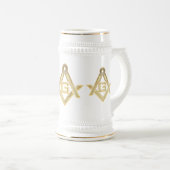 Chope À Bière Ruée d'or masonique (Devant droit)