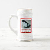 Chope À Bière Saint Valentin Chat noir et blanc (Gauche)